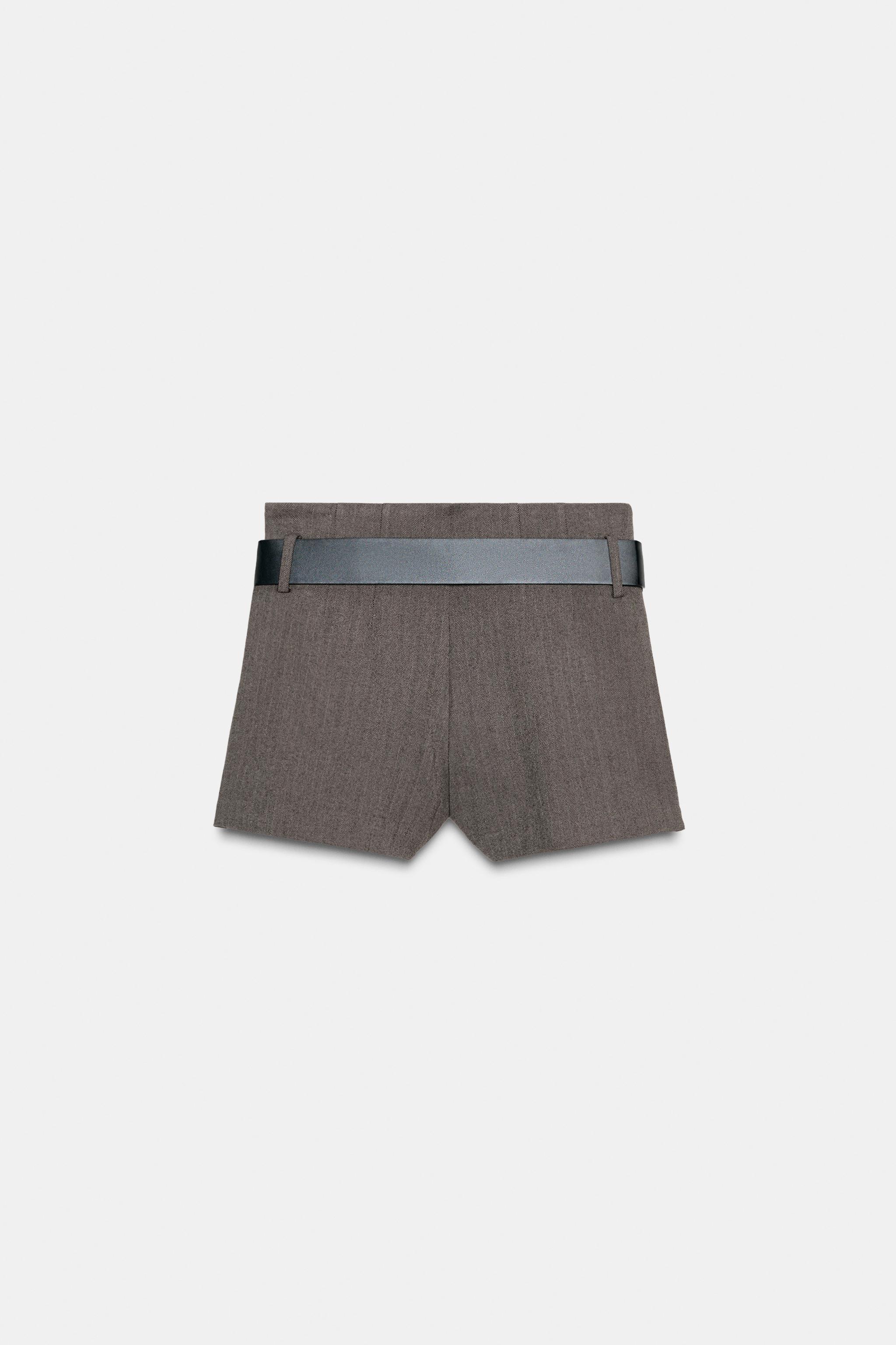 JUPE-CULOTTE PLISSÉE CEINTURE